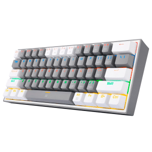 Teclado Mecánico Redragon Fizz Gray/White RGB Switch Red K617-RGB