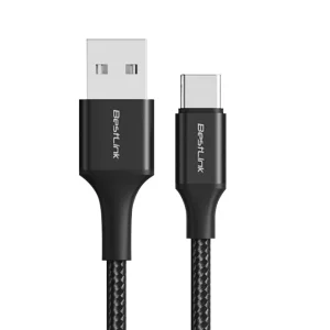 Cable de Carga USB-A a USB-C 3A 1mt Negro Trenzado Bestlink BL-CHCBMCB - imagen 2