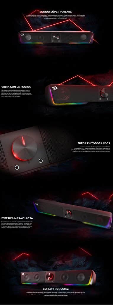 Soundbar Redragon Darknets Black Bluetooth GS570